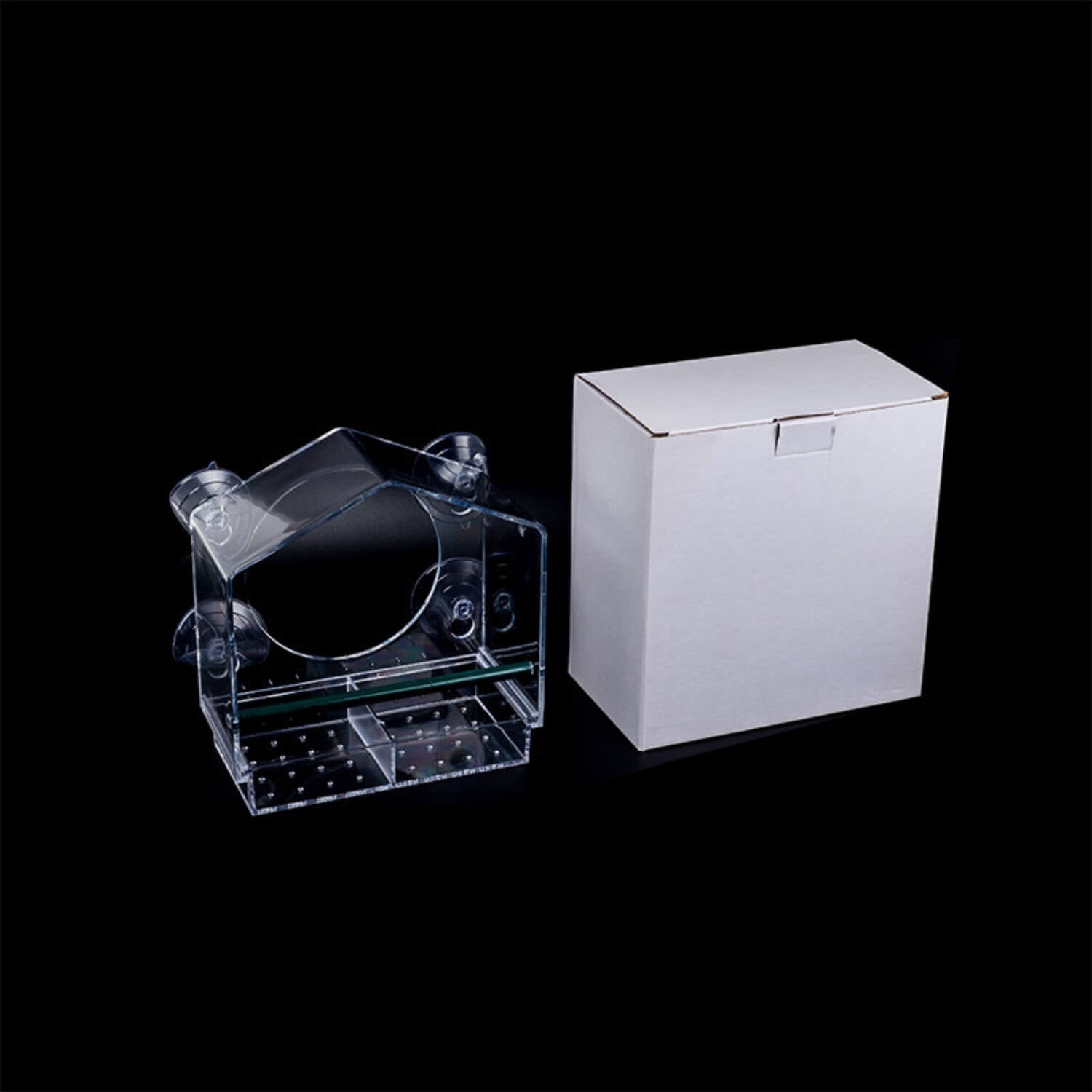 duurzame voederbak met verpakking